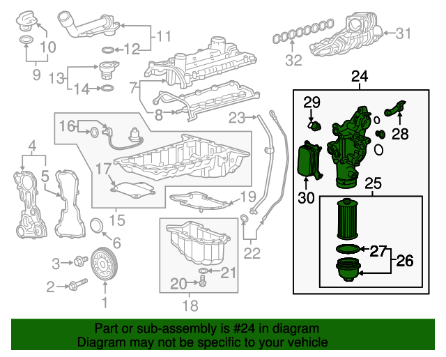 20172022 GM Engine Oil Filter 24589583 GM