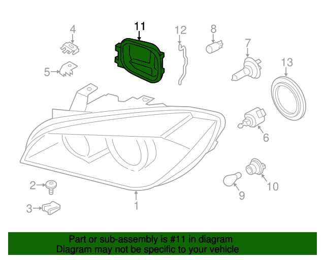 Genuine BMW 63-11-2-993-431 | Inner Cover | FREE Shipping on Most ...