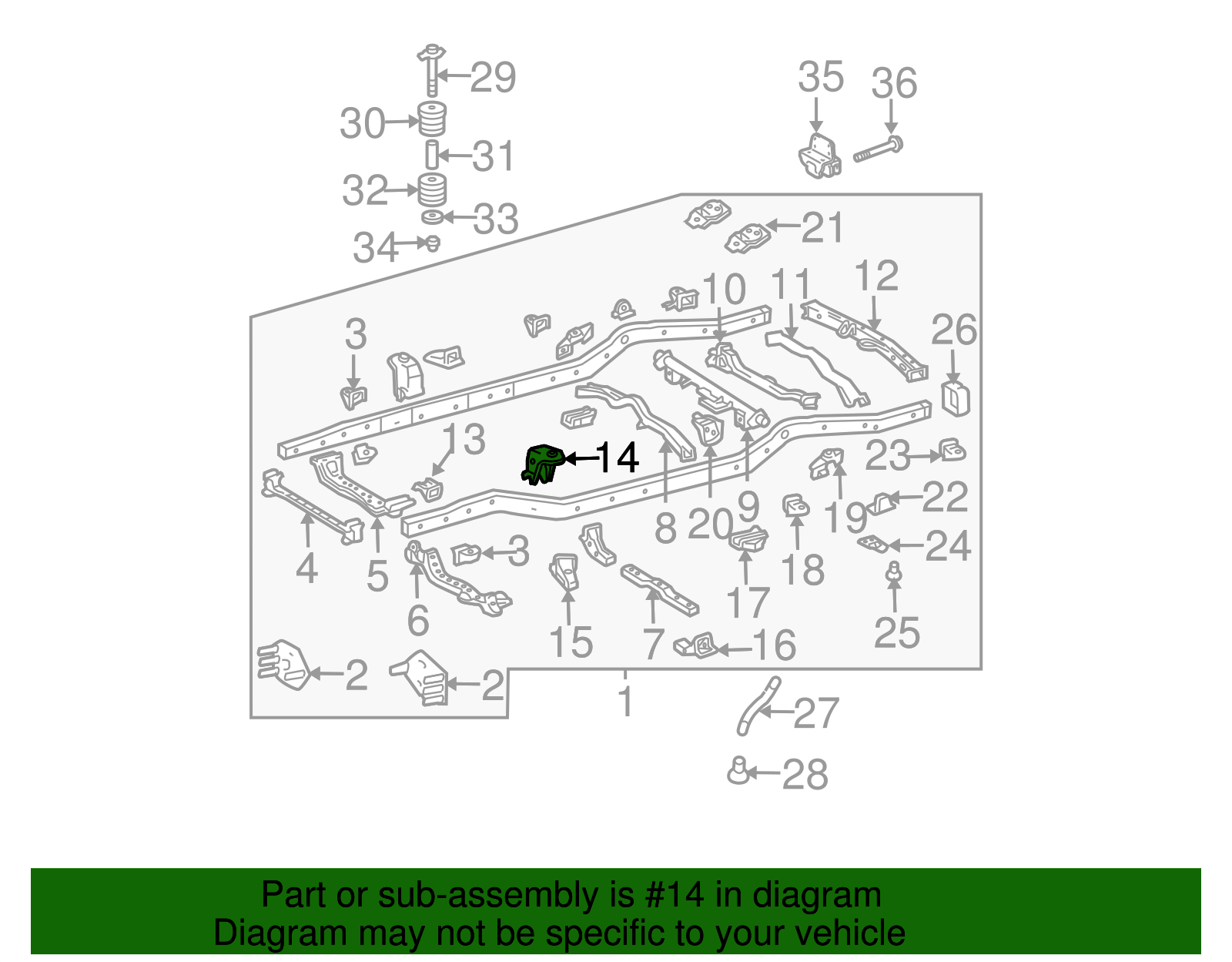 Mount Bracket - Toyota (51502-35140)