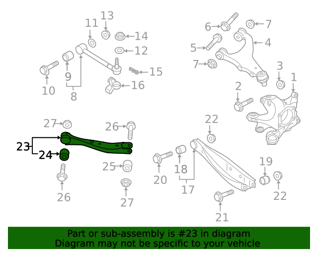 20250FL001 Trailing Arm 20182021 Subaru World OEM Parts Subaru