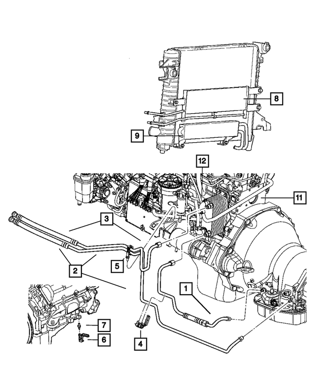 20062009 Dodge Torque Converter Cooler Tube 5175552AC My Mopar Parts