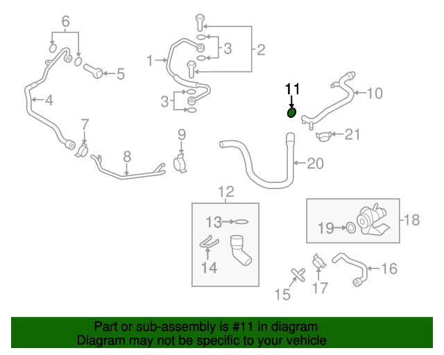 Genuine Volkswagen Connector Tube Seal WHT-006-407