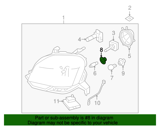 20052023 Ford OEM Marker Lamp Bulb Socket 5G1Z13411AA Ford Parts