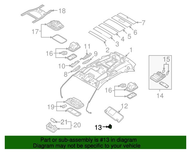 Genuine Hyundai 85210-1E401-OR Sun Visor Assembly Left