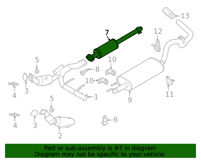 Extension Exhaust Pipe PL3Z5A212B Ford Parts Center