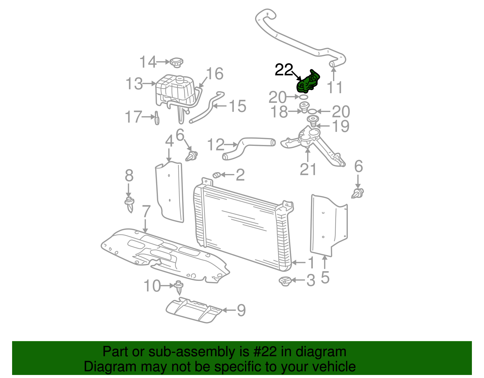 Engine Coolant Thermostat Housing - GM (97361881)