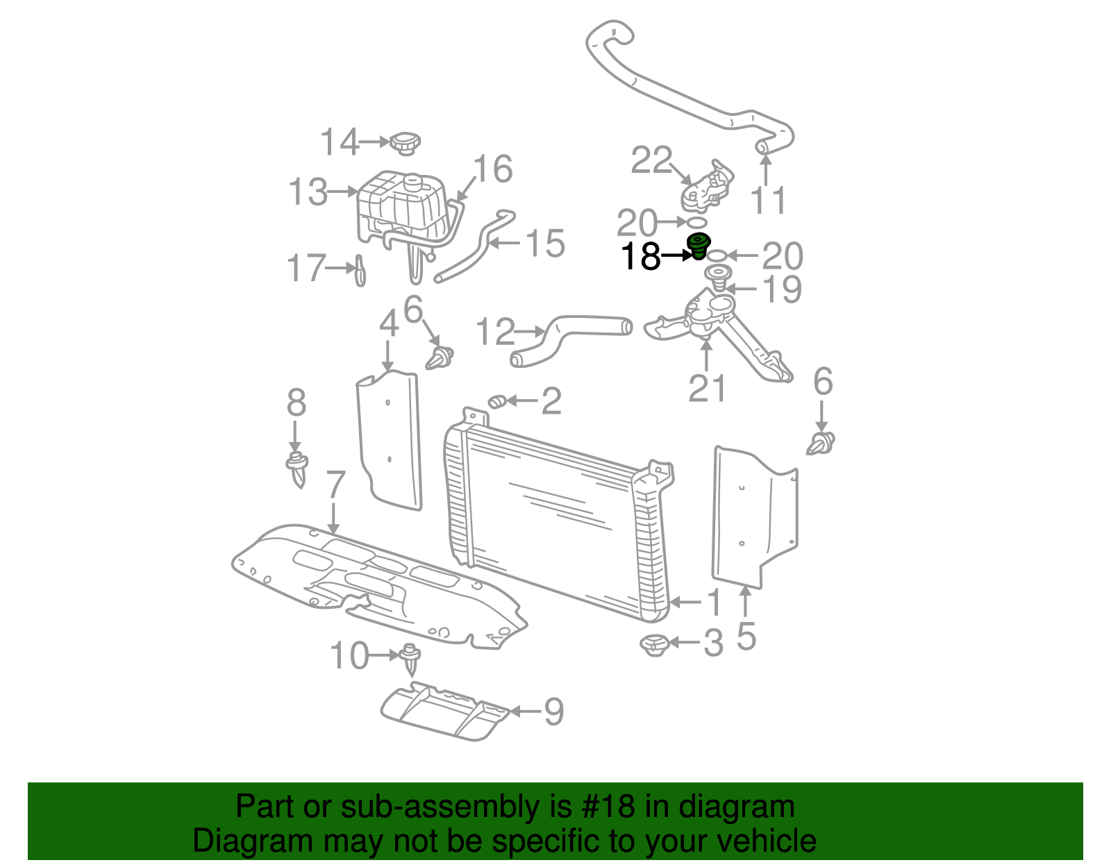 Engine Coolant Thermostat - GM (97241129)
