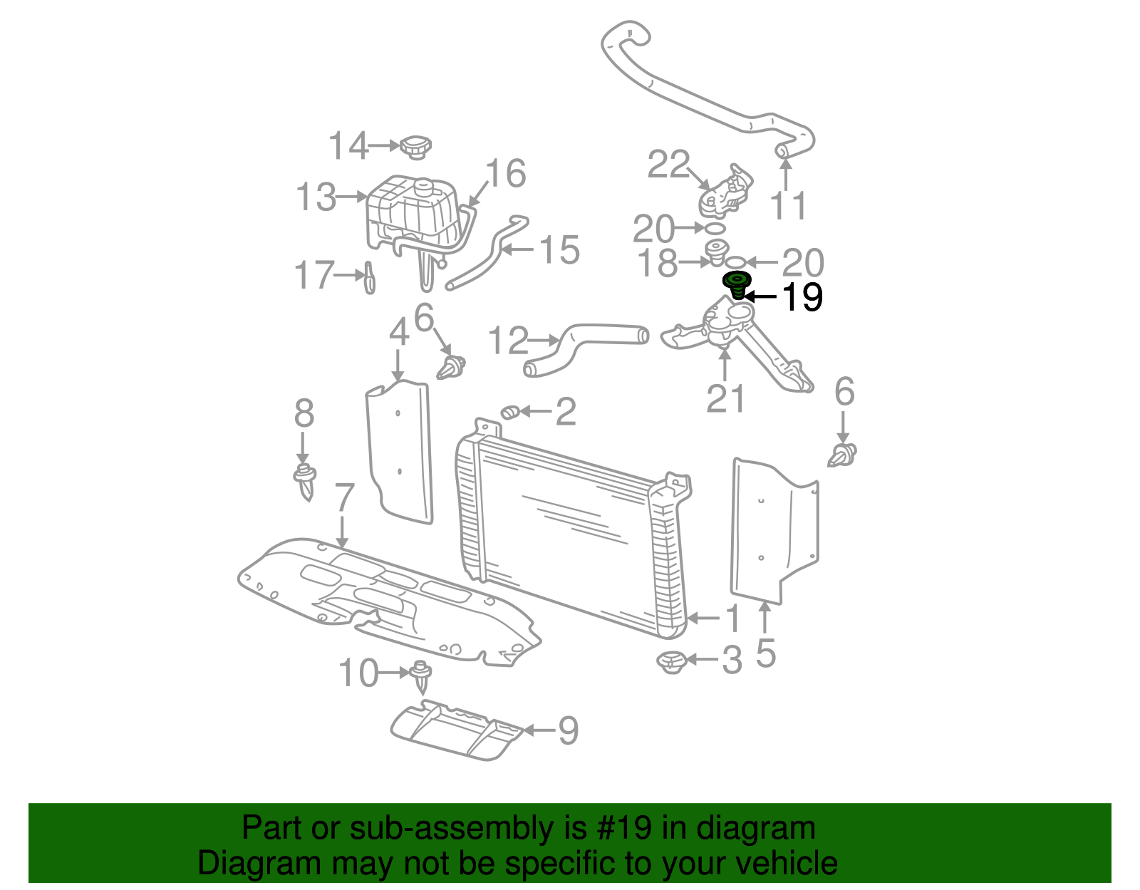 Engine Coolant Thermostat - GM (97241130)