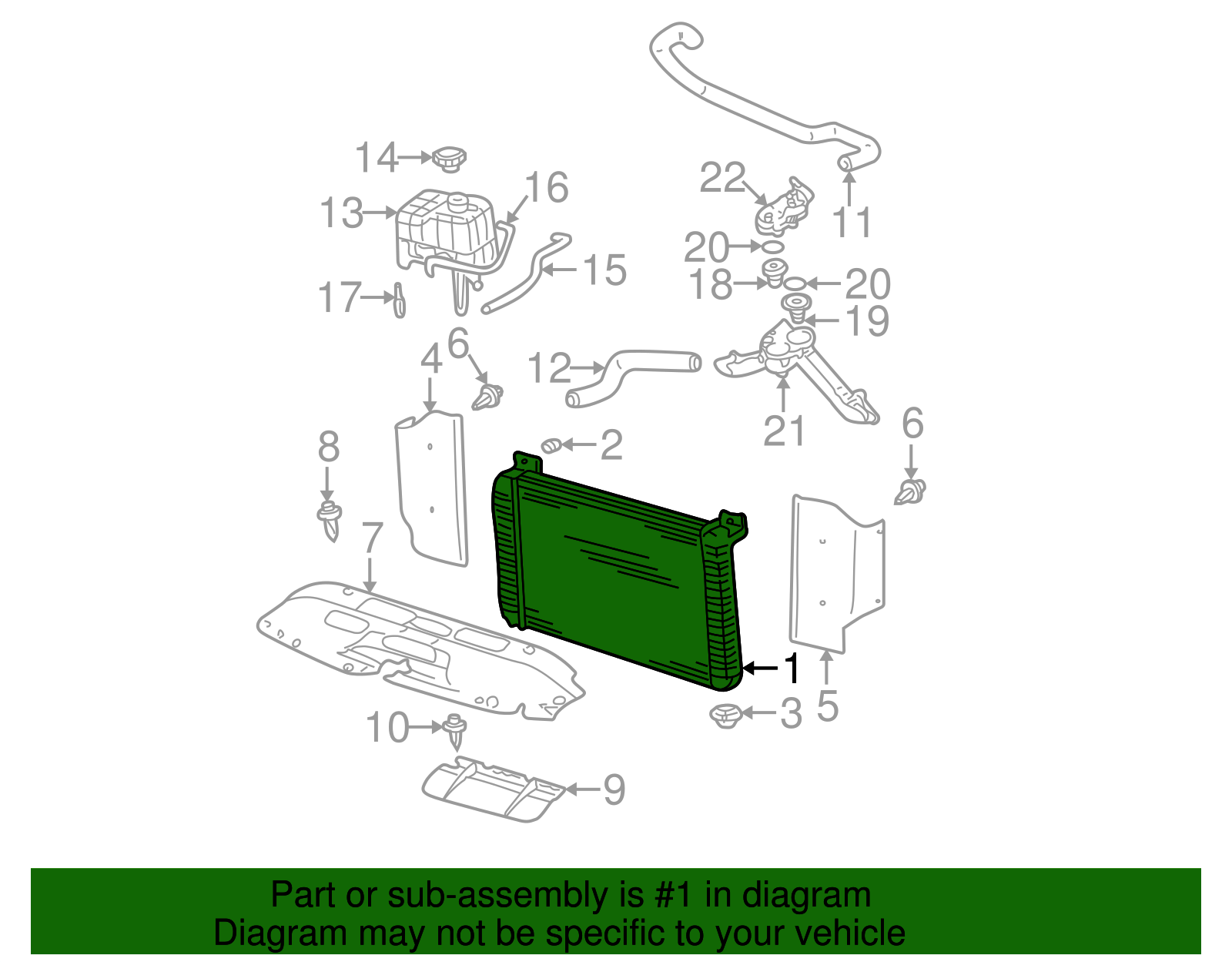 89018318 - Radiator 2001-2005 GM | GMPartsNow