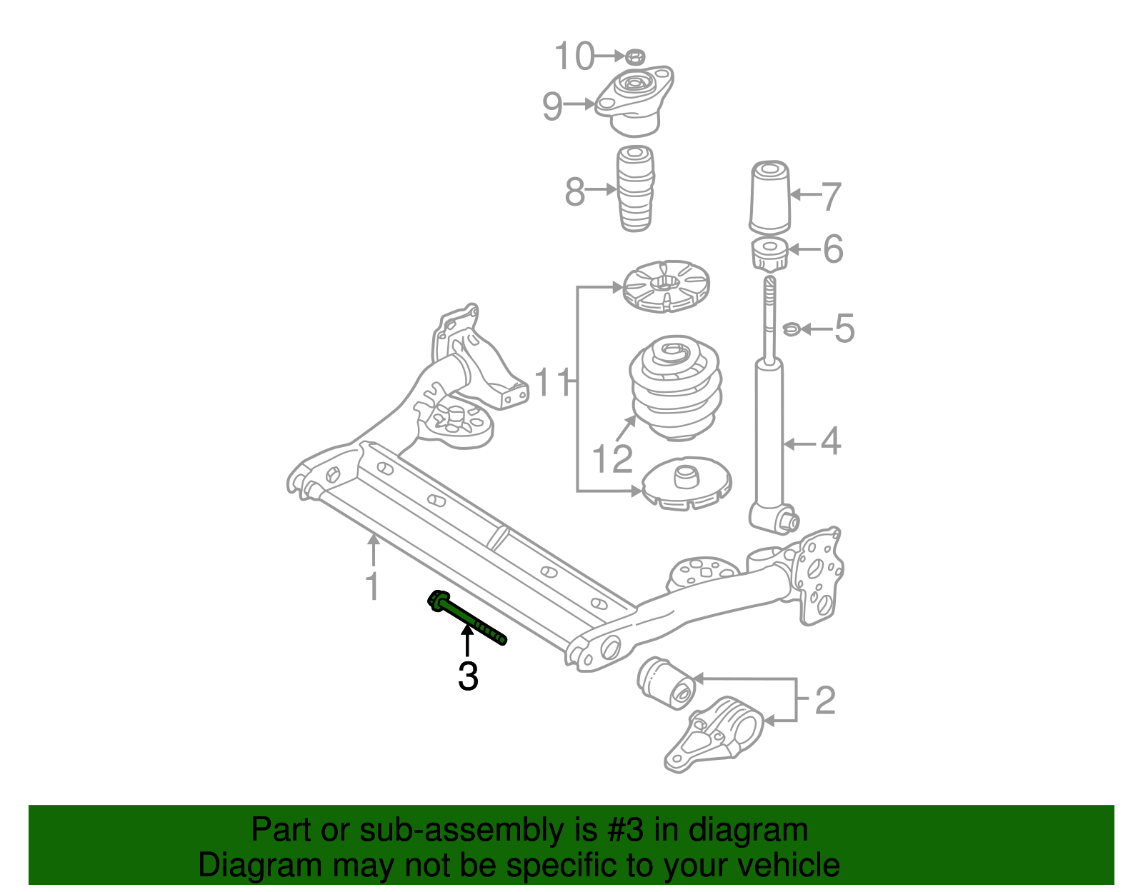 Axle Beam Bolt - Volkswagen (N-907-387-02)