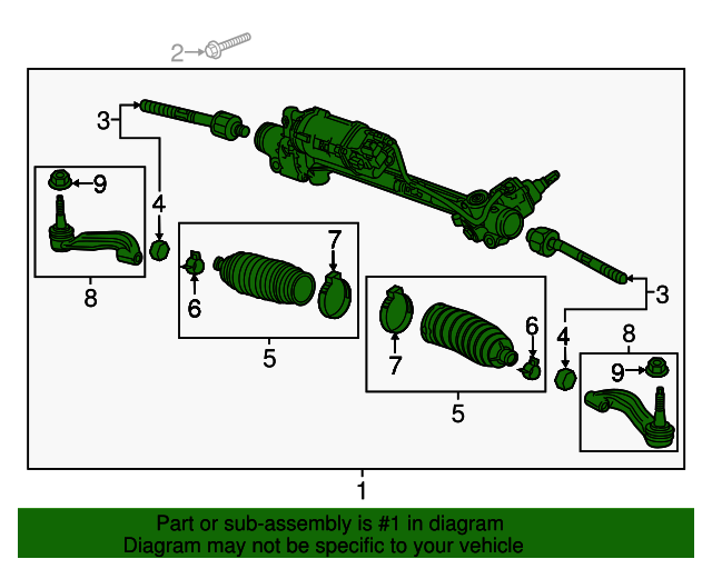 84560502 Electric Belt Drive Rack and Pinion Steering Gear 20172019
