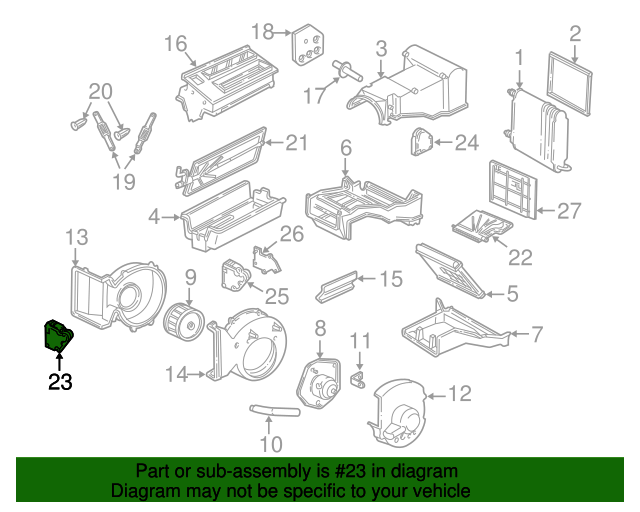 19952000 GM Air Conditioning Vacuum Actuator 89018367