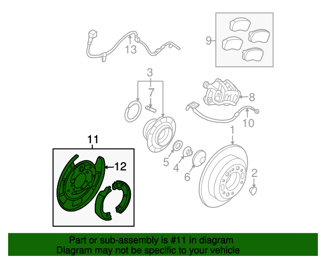 20062014 Kia Sedona Parking Brake Passenger Side (RH) 582704D500