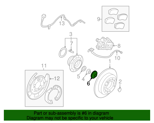 527464D000 Hub & Bearing Dust Cap 20062014 Kia Sedona Kia.Parts Store
