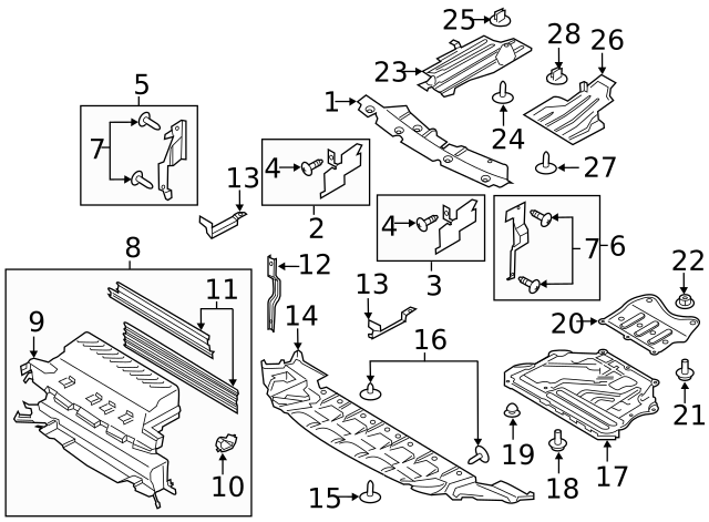 2017-2019 Ford Escape OEM Deflector GV4Z-8311-B | Ford Parts Center