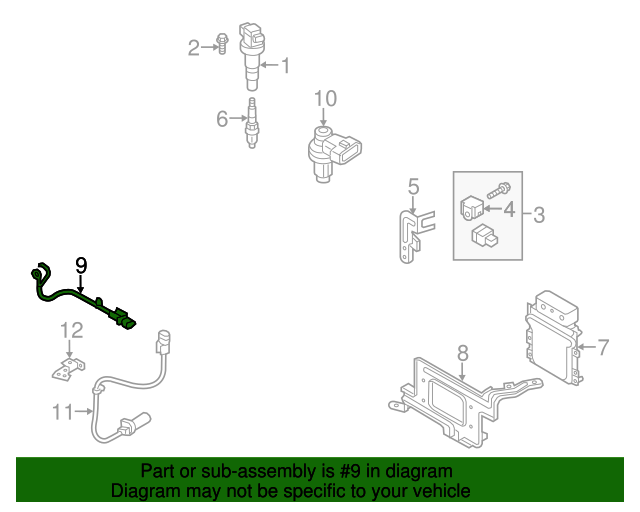 20132021 Hyundai Knock Sensor 392502B020 QuirkParts