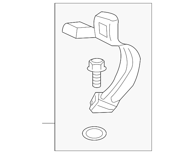 Black Rear Driver Side Seat Belt with Buckle - GM (96870624)