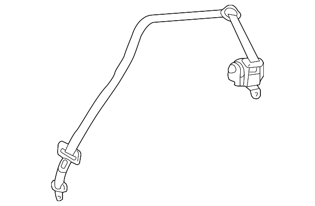 Black Rear Center Seat Belt - GM (96870552)