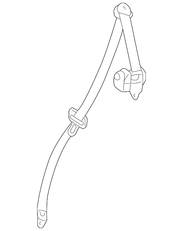 Black Rear Driver Side Seat Belt - GM (96870514)