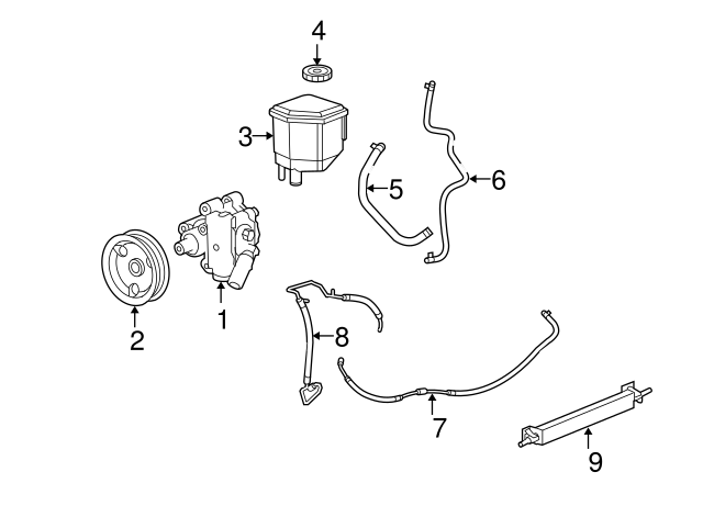 CHRYSLER OEM Steering-Power Steering Cooler Retainer Assembly 5137778AC