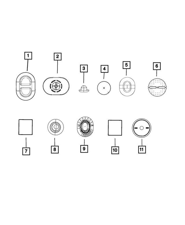 Factory Mopar Part RUBBER PLUG 68194821AA Auto Parts