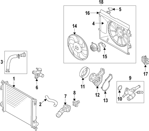 Radiator & Components for 2021 Kia Forte Kia.Parts Store
