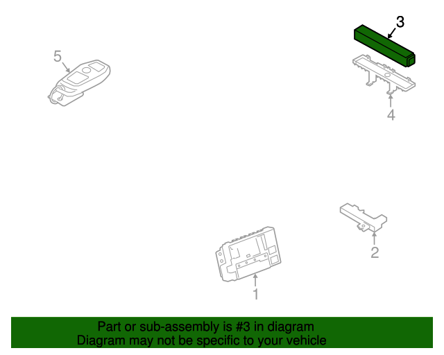 20162022 Ford OEM Keyless Entry Receiver F2GZ15607C OEM Ford Parts