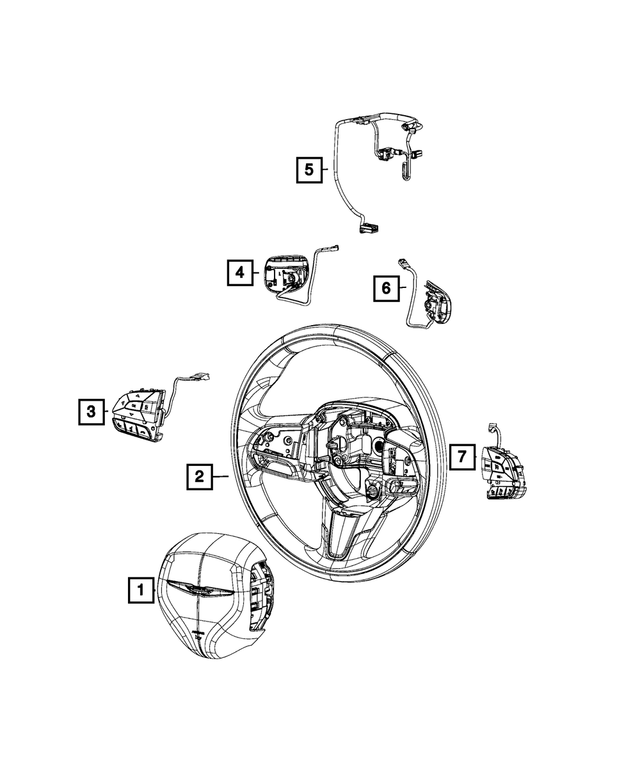 20152019 Chrysler Steering Wheel Wiring 68248839AC QuirkParts