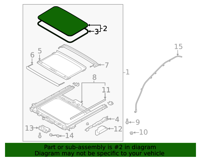 81630K3000 Sunroof Glass 20202023 Hyundai Venue World OEM Parts