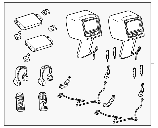 20112015 Ford OEM DVD System, Leather Headrest VBB5Z10E947BE OEM