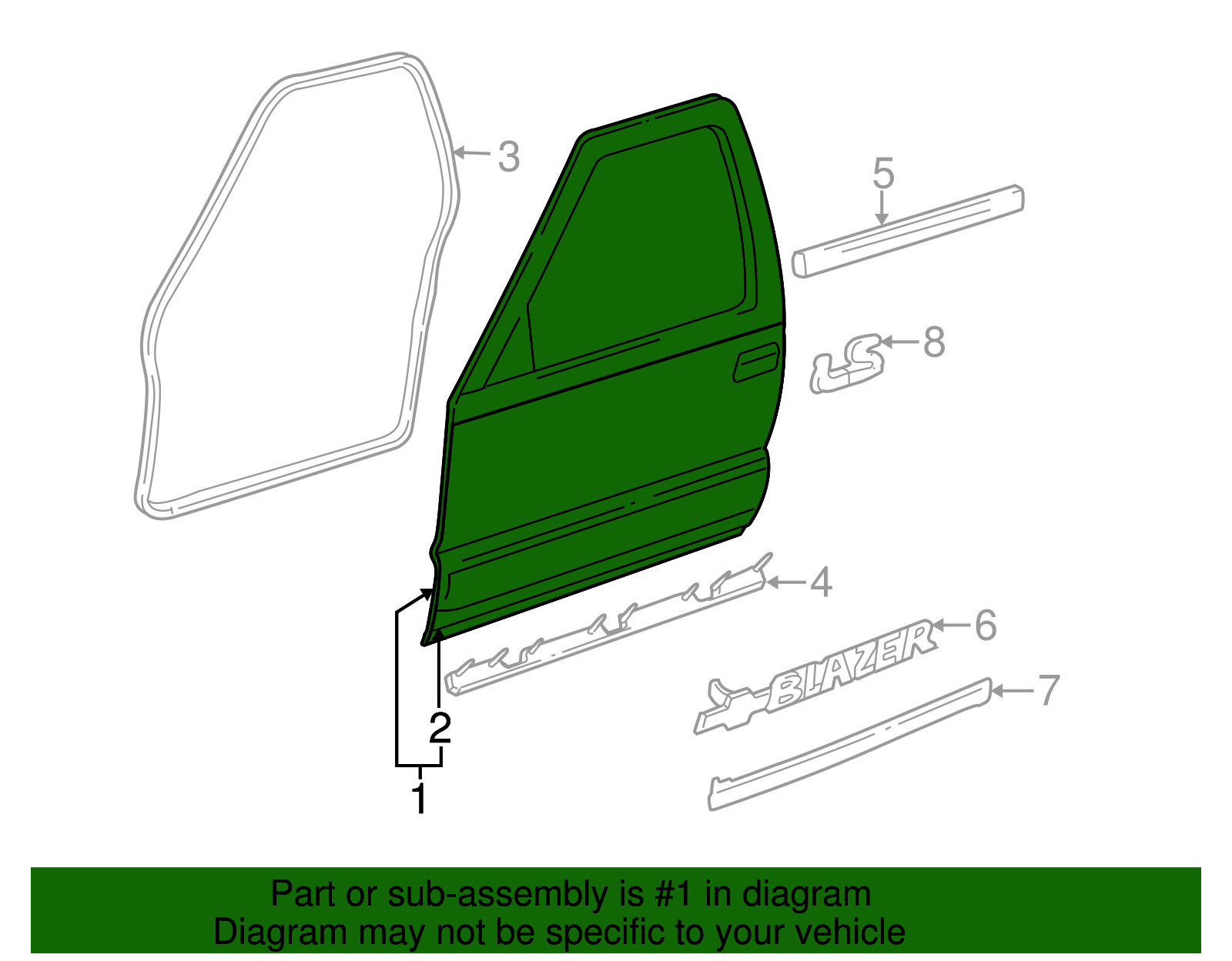 Door Shell - GM (12470375)