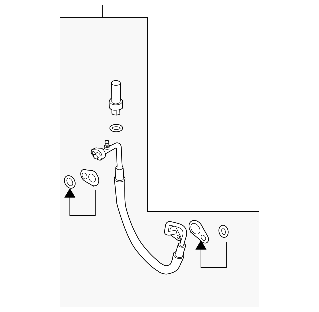Motorcraft™ A/C Refrigerant Discharge Hose - Ford (YF-3490)