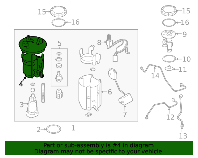20182024 Subaru Fuel Pump Hanger 42052FL610 Subaru Parts Store