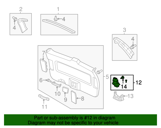 35801SJK003 Switch Assembly, Power Tailgate 20052010 Honda Odyssey Honda Parts Online