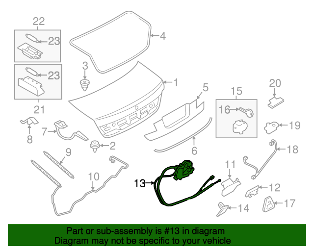 20092015 BMW Lock Actuator 51247191213