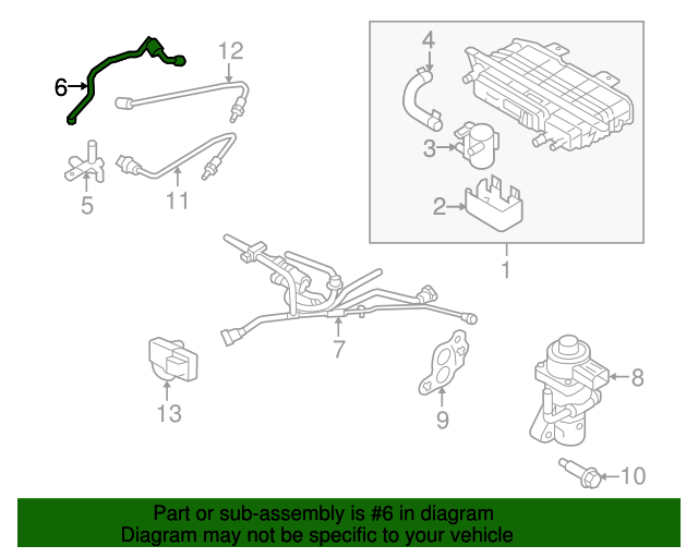 20102012 Ford OEM Evaporative Emissions System Lines AE5Z9D333A