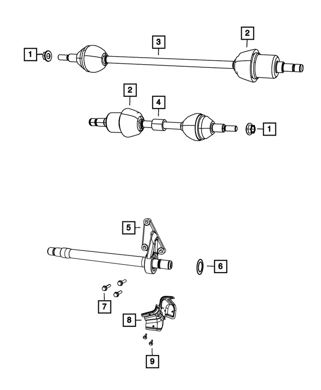 MOPAR GENUINE AXLE HALF SHAFT R4880213AF R4880213AF Mopar Online