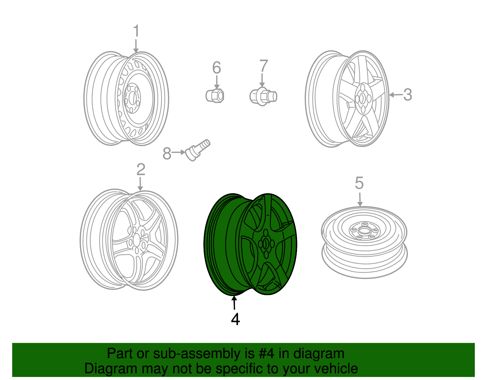 Wheel, Alloy - GM (9595851)
