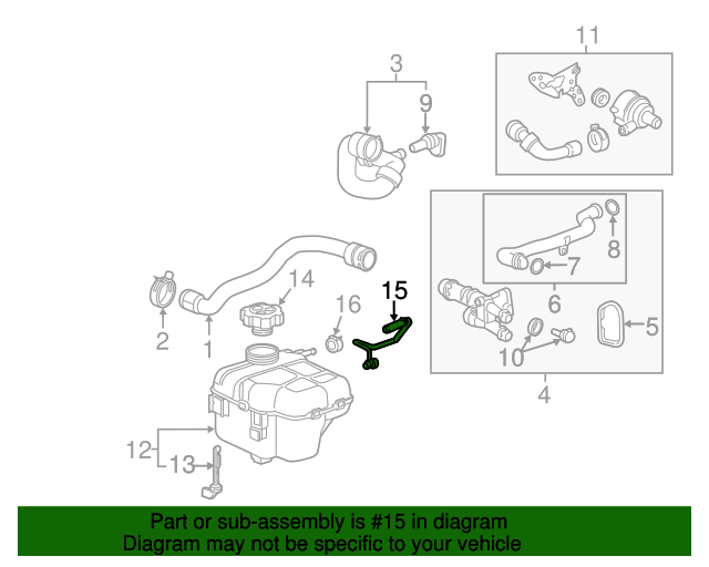13346815 GM Engine Coolant Air Bleed Hose GM Parts Store