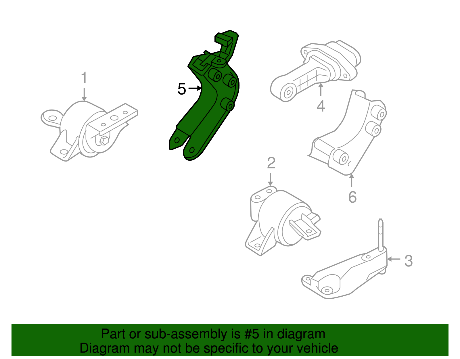 Rear Manual Transmission Mount Bracket - GM (96535445)