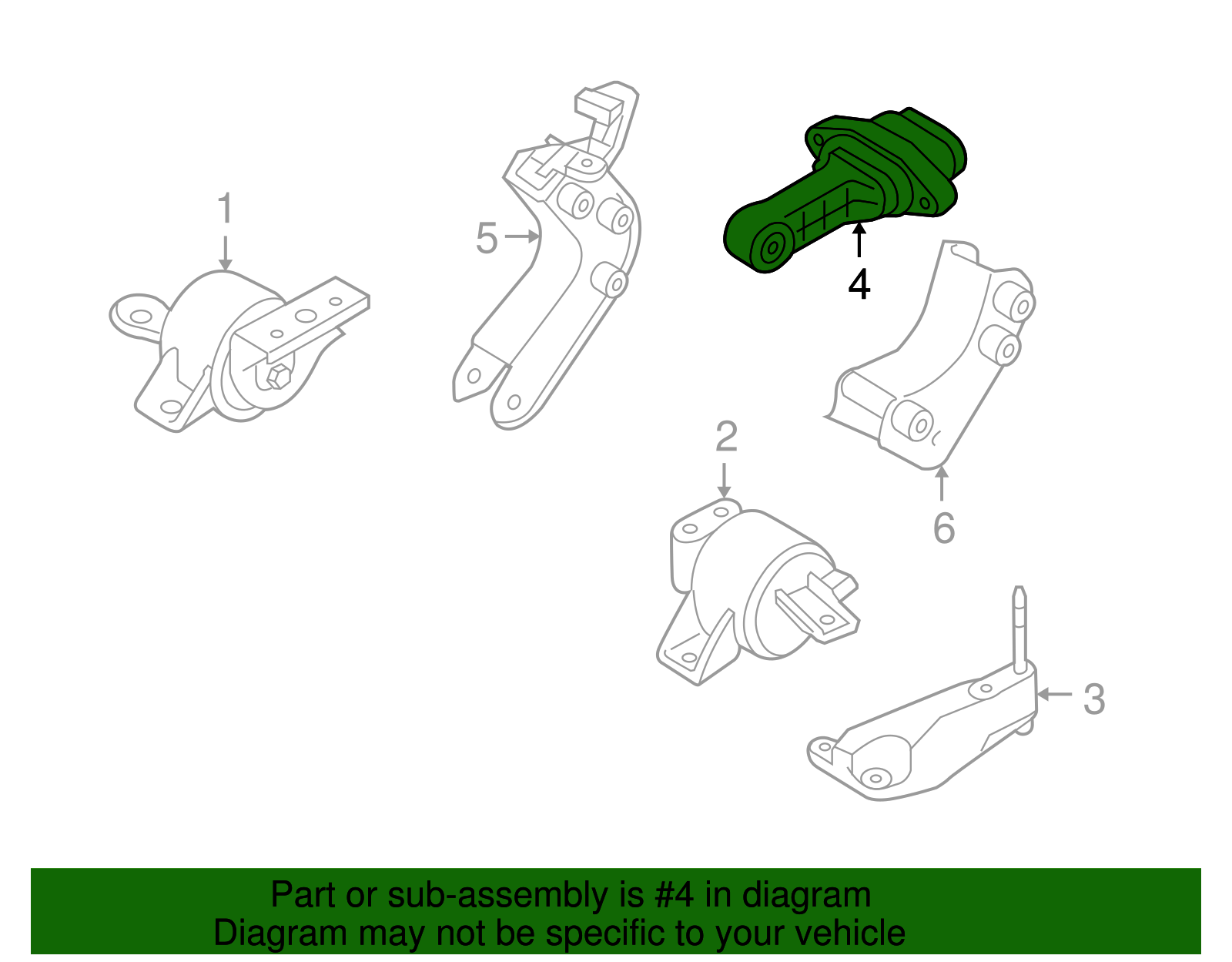 Transmission Mount Strut - GM (96806644)