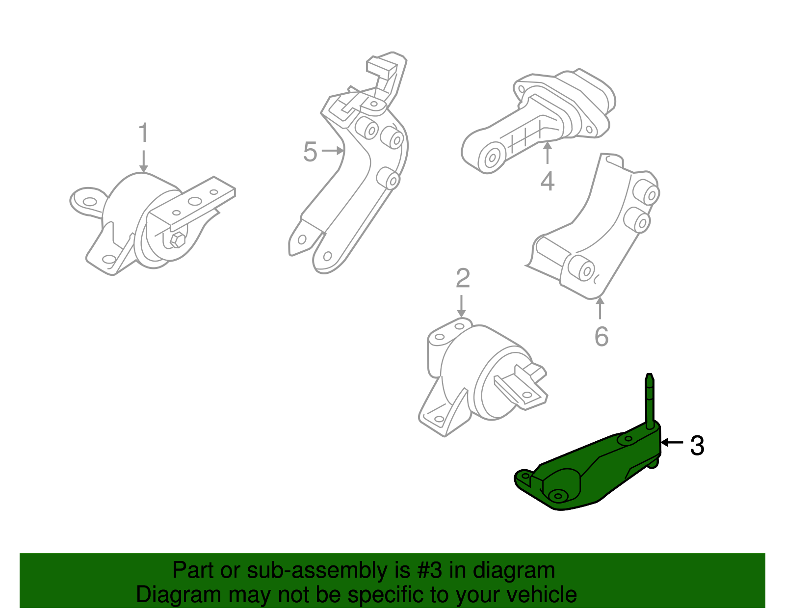 Driver Side Transmission Mount Bracket - GM (96535452)