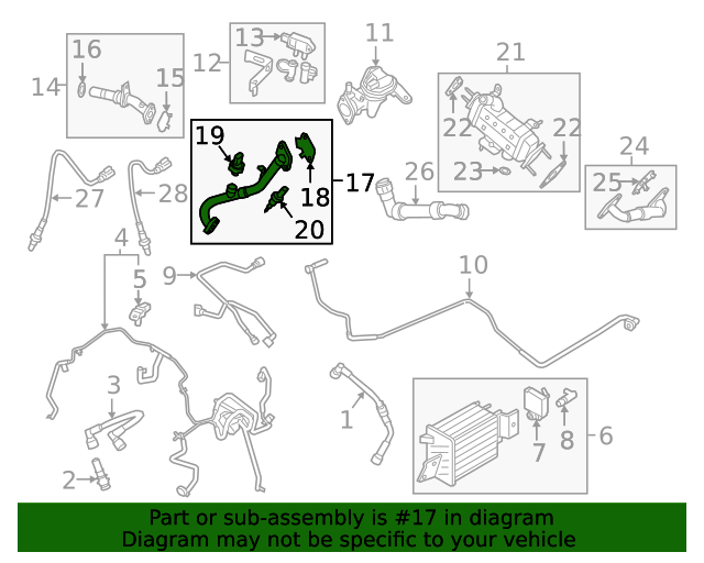JT4Z9E469B Egr Pipe 20182021 Ford Shop Ford Parts Direct