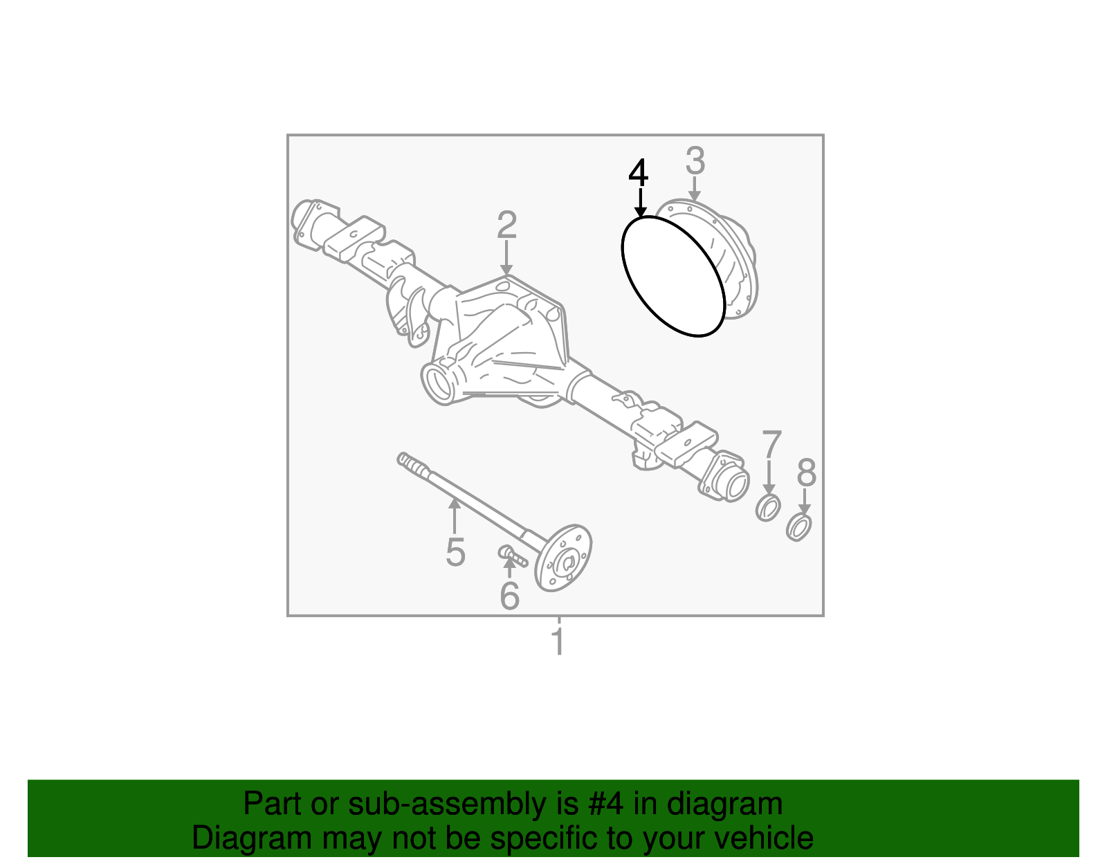Rear Axle Housing Cover Gasket - GM (12479020)