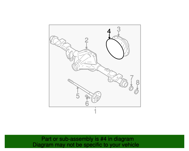 20022012 GM Rear Axle Housing Cover Gasket 12479020 GM