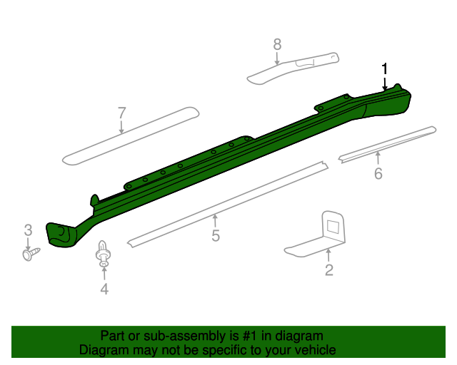 20022009 Chevrolet Trailblazer Primed Passenger Side Rocker Panel