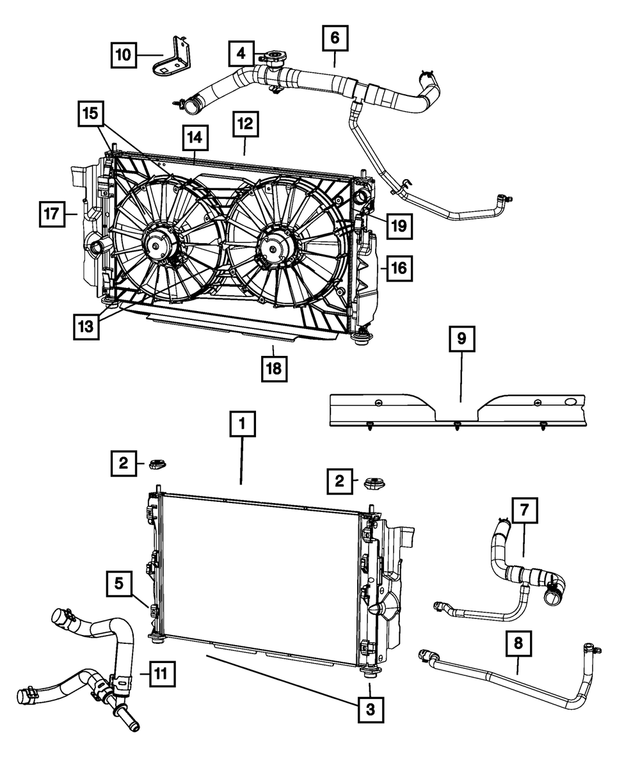 20072008 Dodge Caliber Radiator Inlet Hose 5181032AB My Mopar Parts