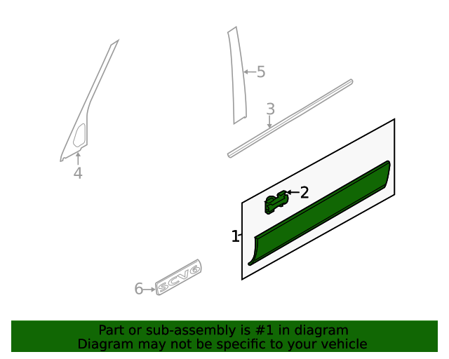 Genuine OEM Lower Molding Part DGP000124PCL Fits 20052016 Land Rover