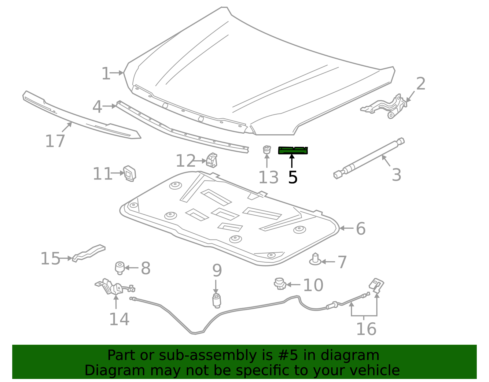 Hood Side Weatherstrip - GM (84431084)