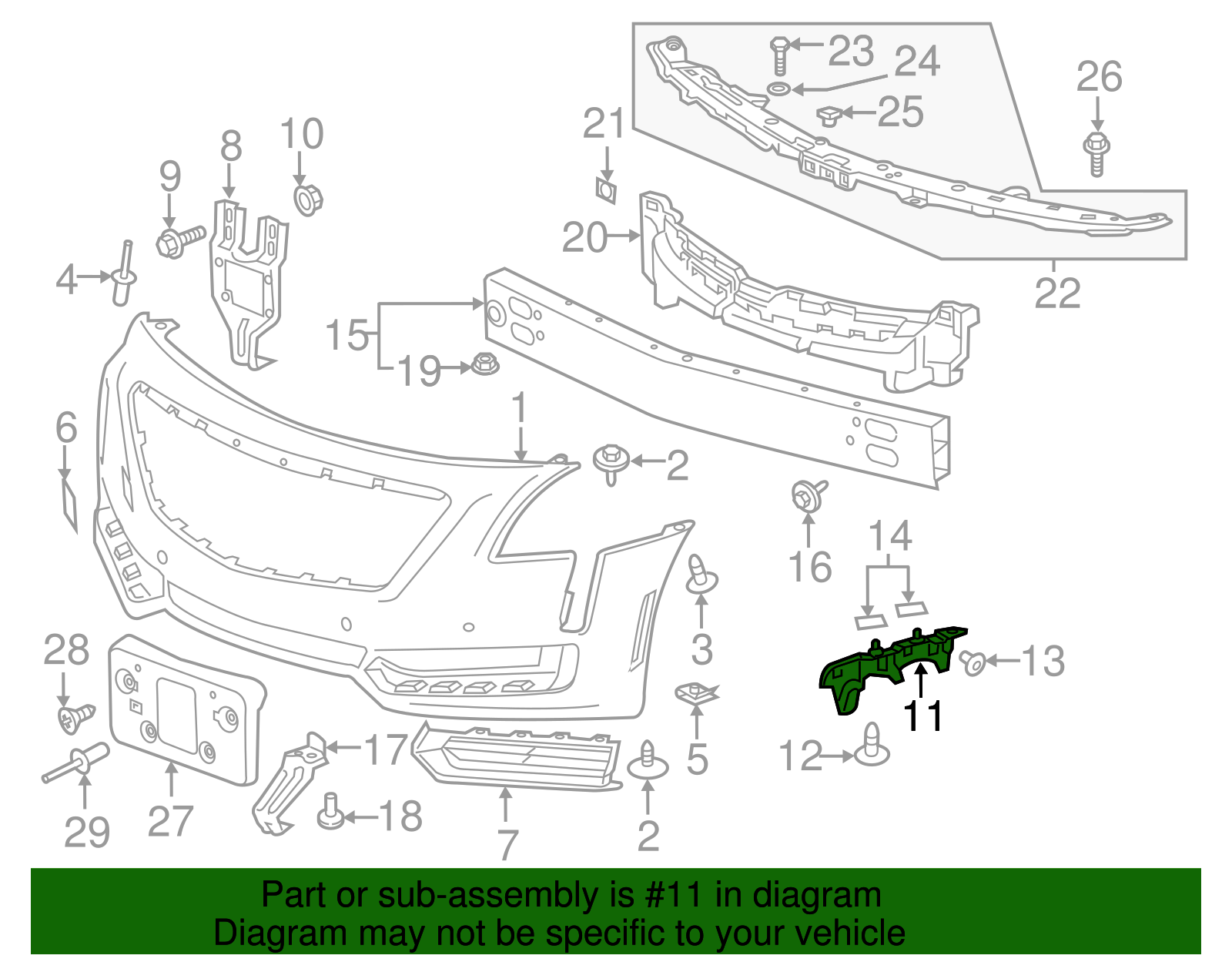 Front Bumper Fascia Side Bracket - GM (84010618)